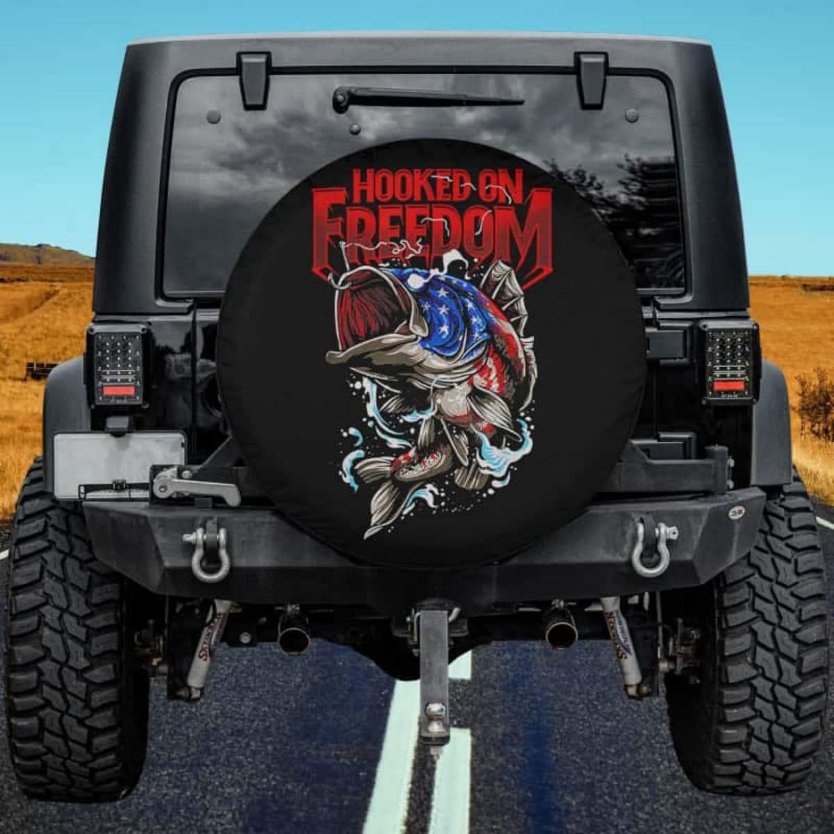 Hooked on Freedom Spare Tire Cover