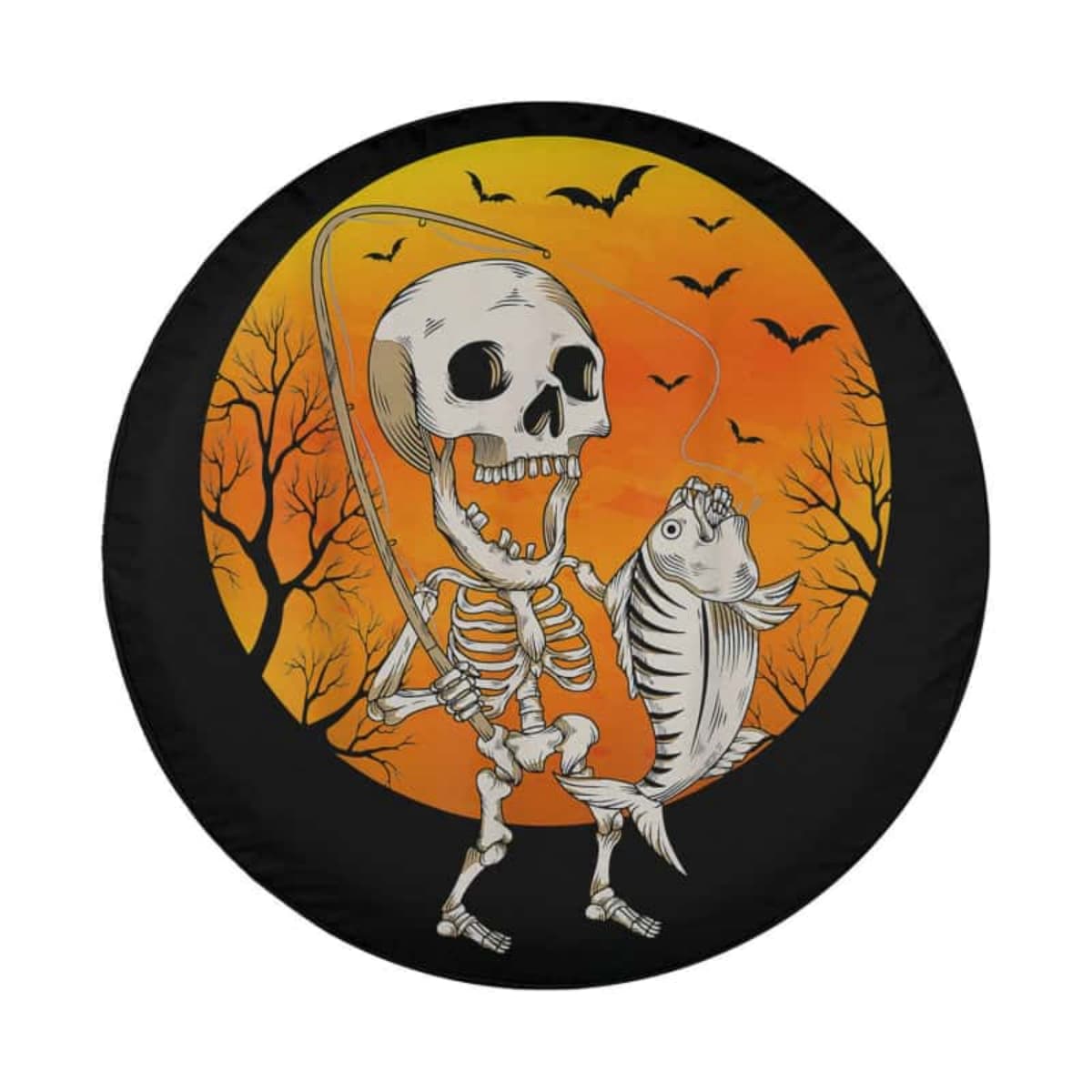 Fish Till You Die Spare Tire Cover
