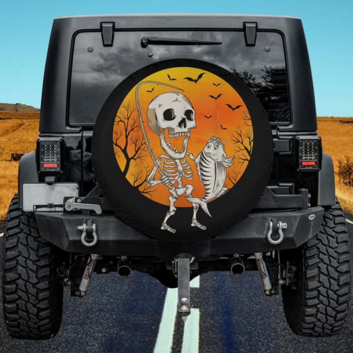 Fish Till You Die Spare Tire Cover