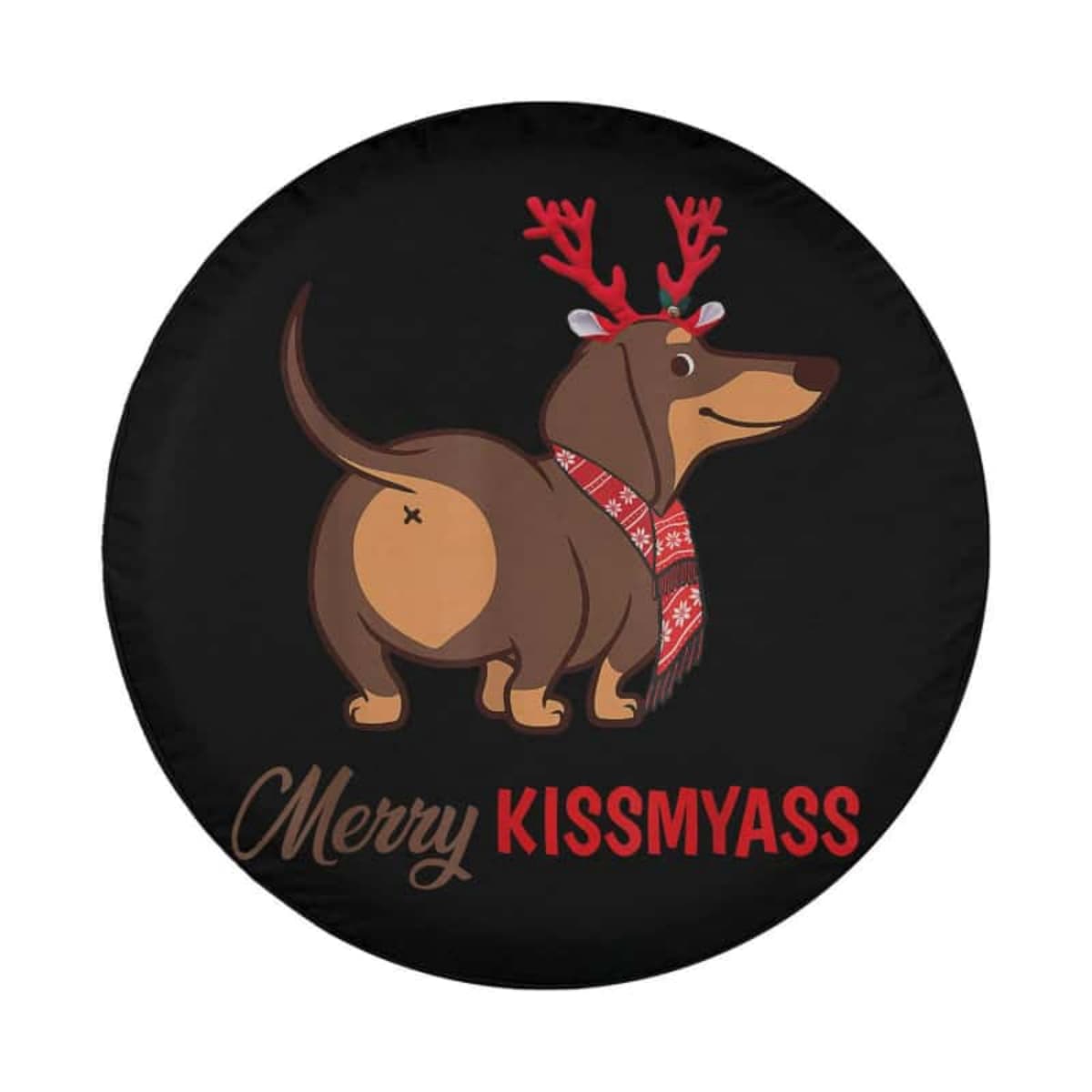 Merry Kissmyass Wiener Spare Tire Cover
