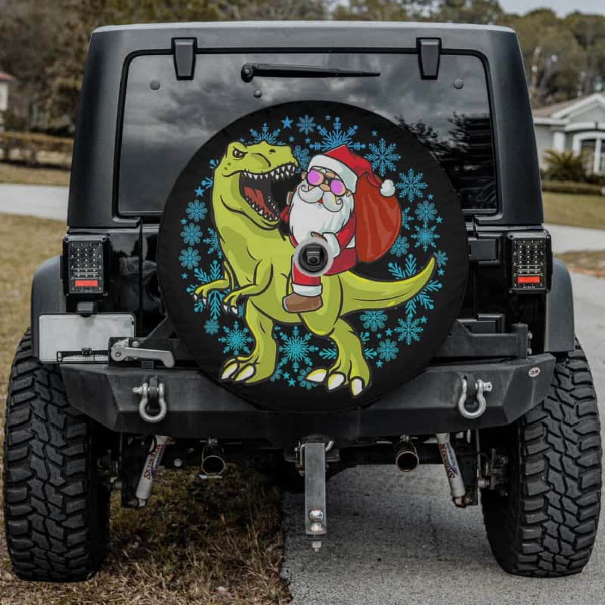 The Neon Retro Rex Rider Spare Tire Cover
