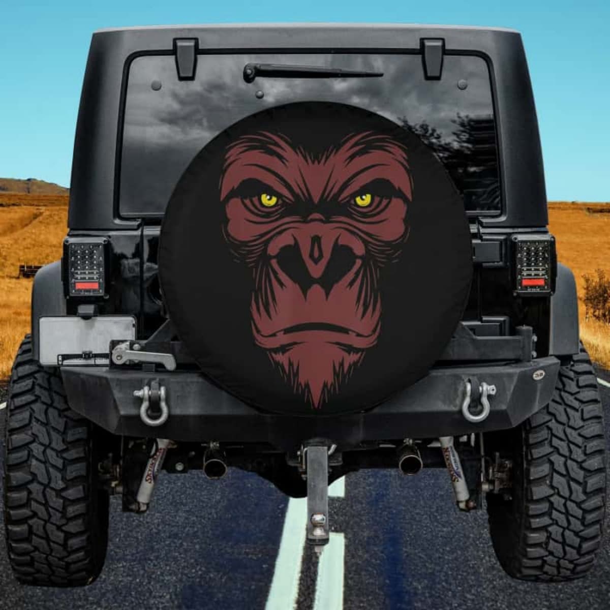 Tactical Red Gaze Spare Tire Cover