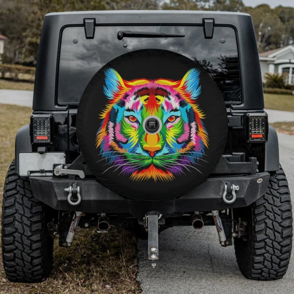 Spectral Stripes Spare Tire Cover