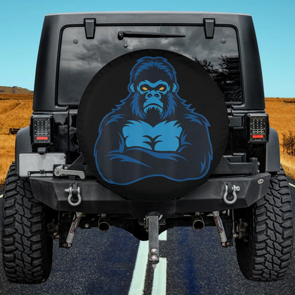 Blue Primal Pulse Spare Tire Cover