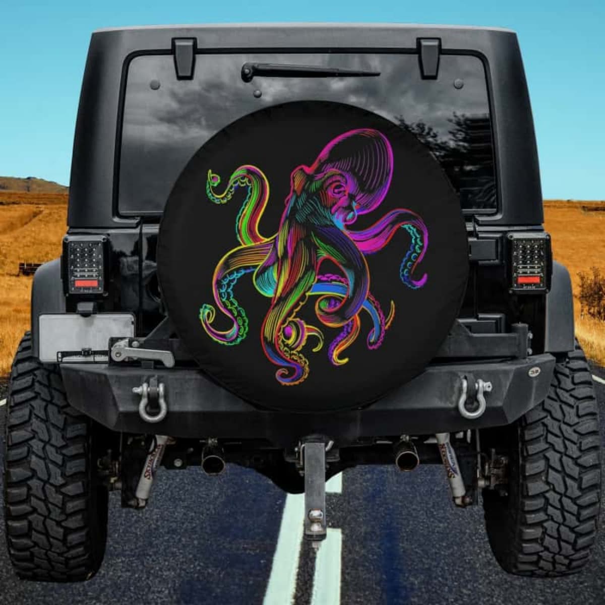Electric Ink Storm Spare Tire Cover