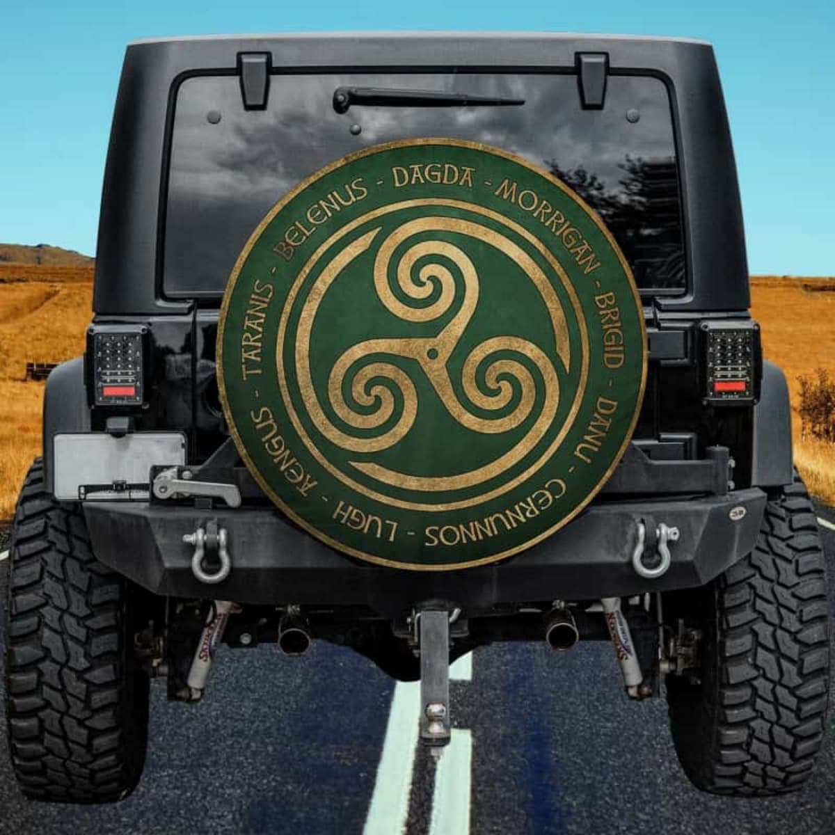 The Sacred Triskele Spare Tire Cover