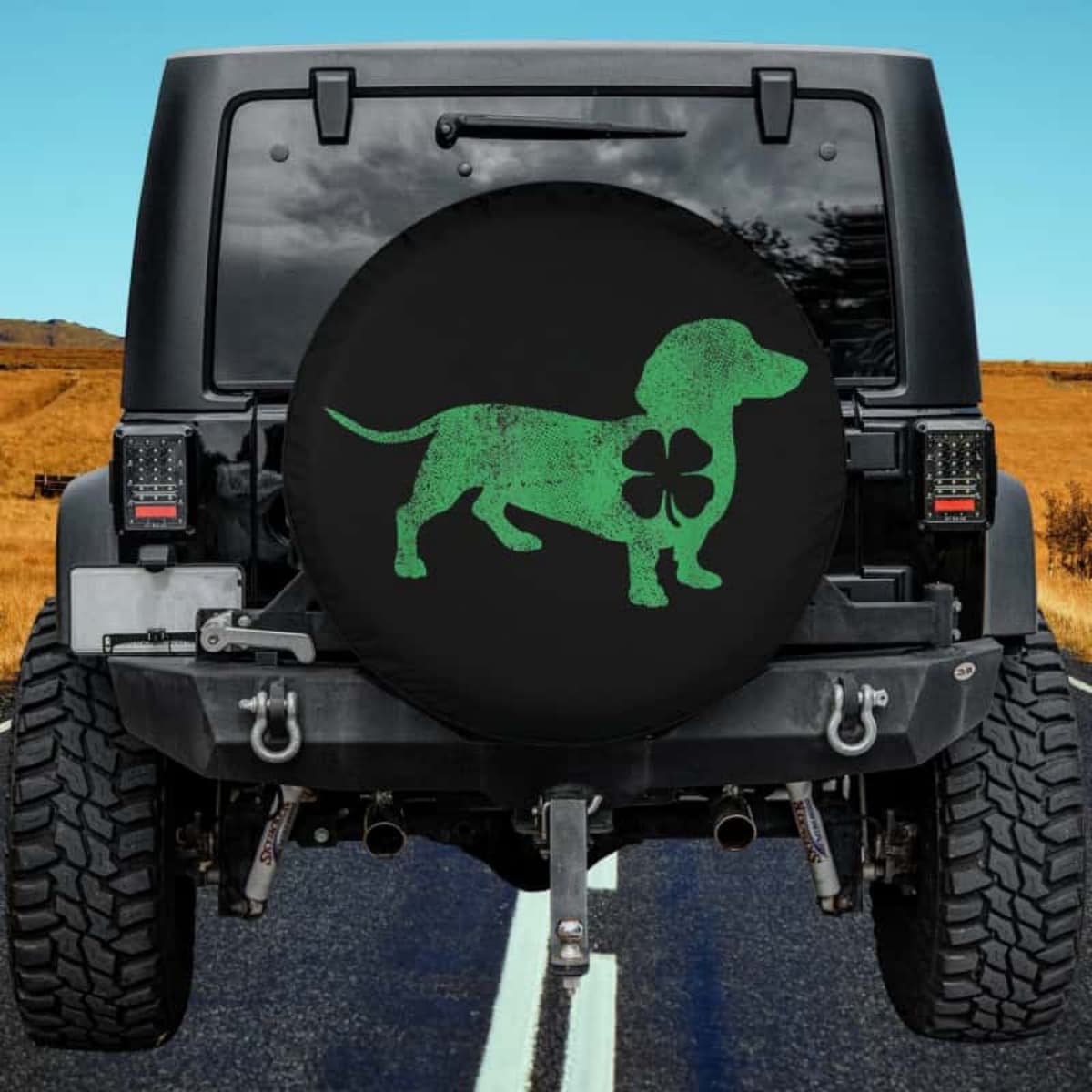 Four-Leaf Furry Friend Spare Tire Cover