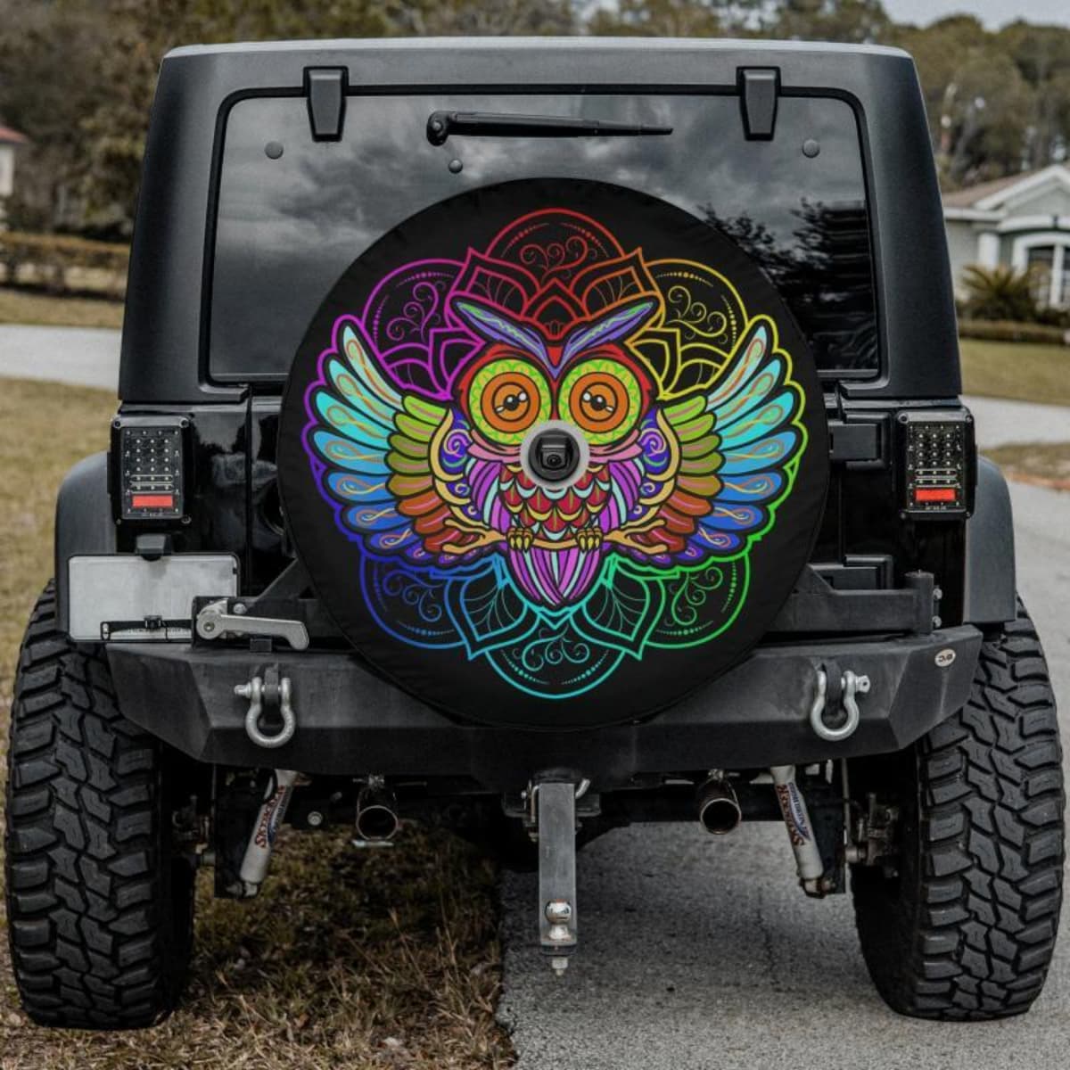 The Owl Mandala Spare Tire Cover