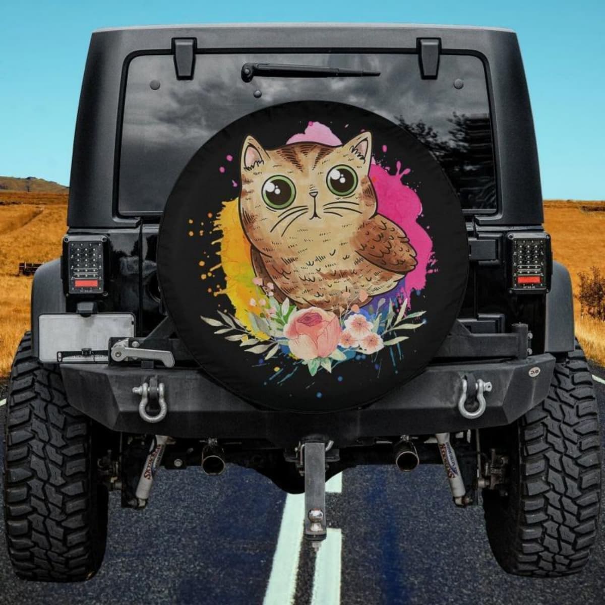 The Blossom Owl Spare Tire Cover