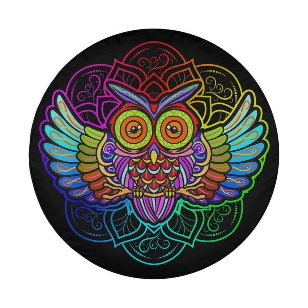 The Owl Mandala Spare Tire Cover