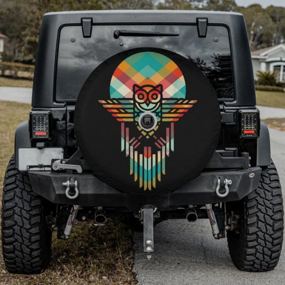 The Boho Owl Totem Spare Tire Cover