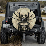 Gothic Moth Skull Spare Tire Cover