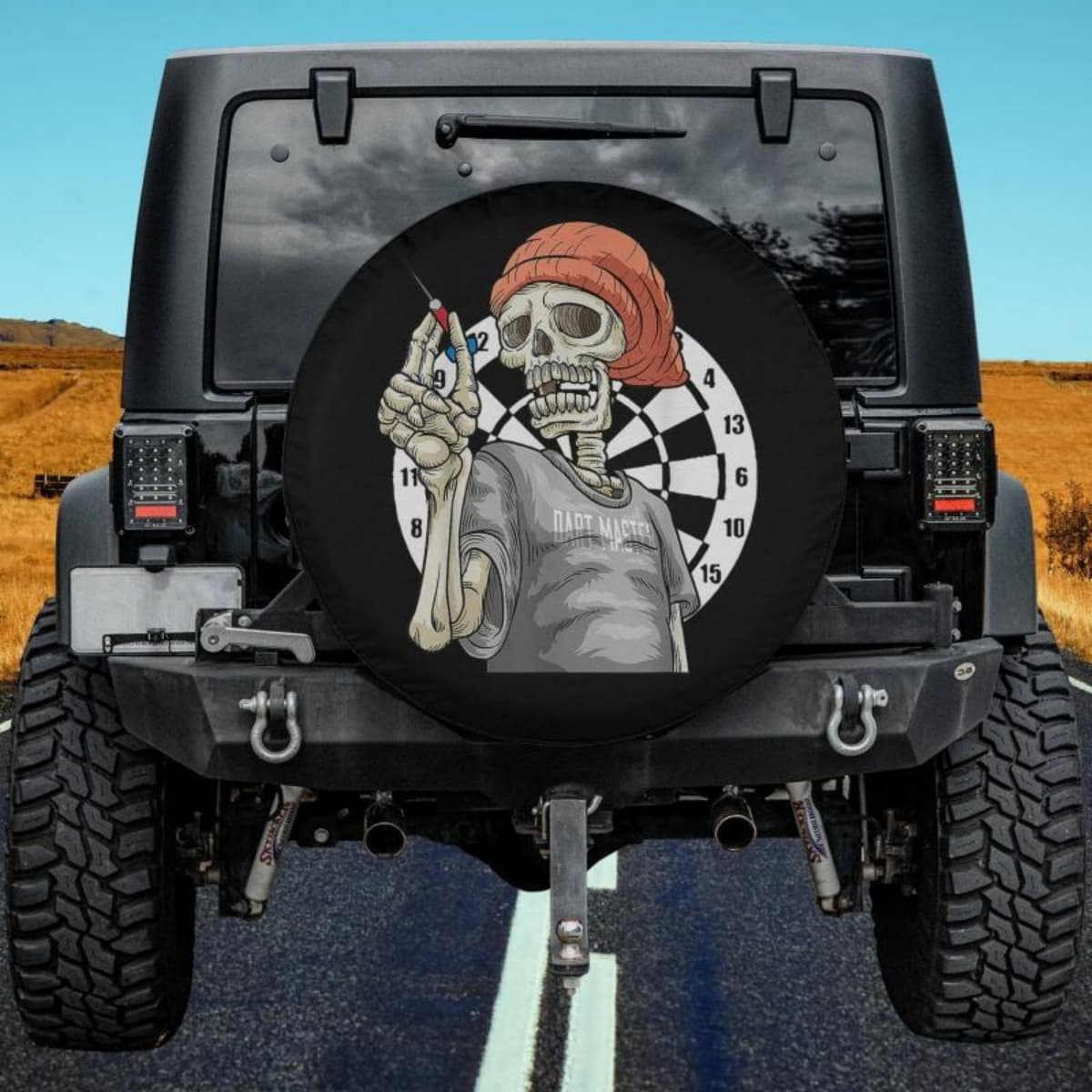 Dart Master Skull Spare Tire Cover