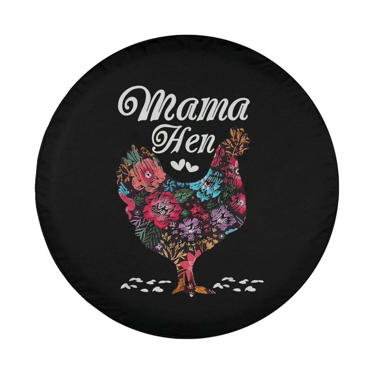 The Floral Mama Hen Spare Tire Cover