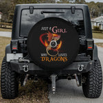 Just A Girl Who Loves Dragons Spare Tire Cover