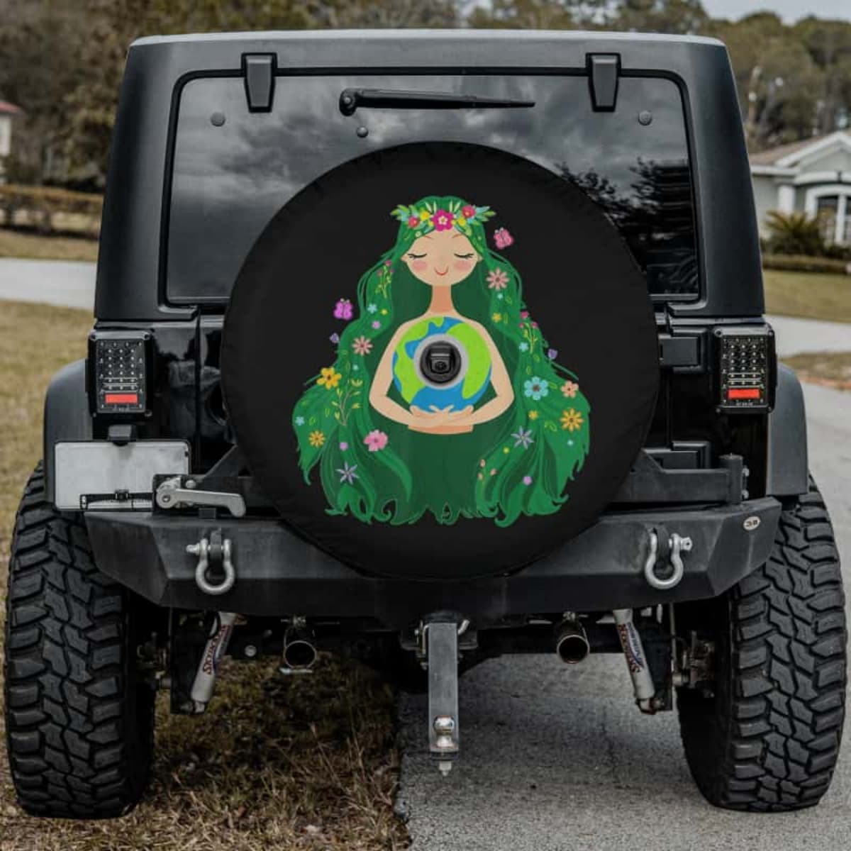 The Blooming Gaia Spare Tire Cover