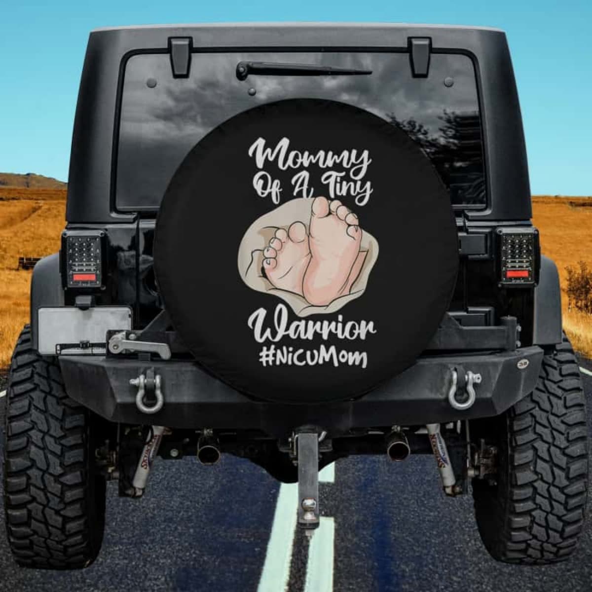 Mommy Of A Tiny Warrior Spare Tire Cover