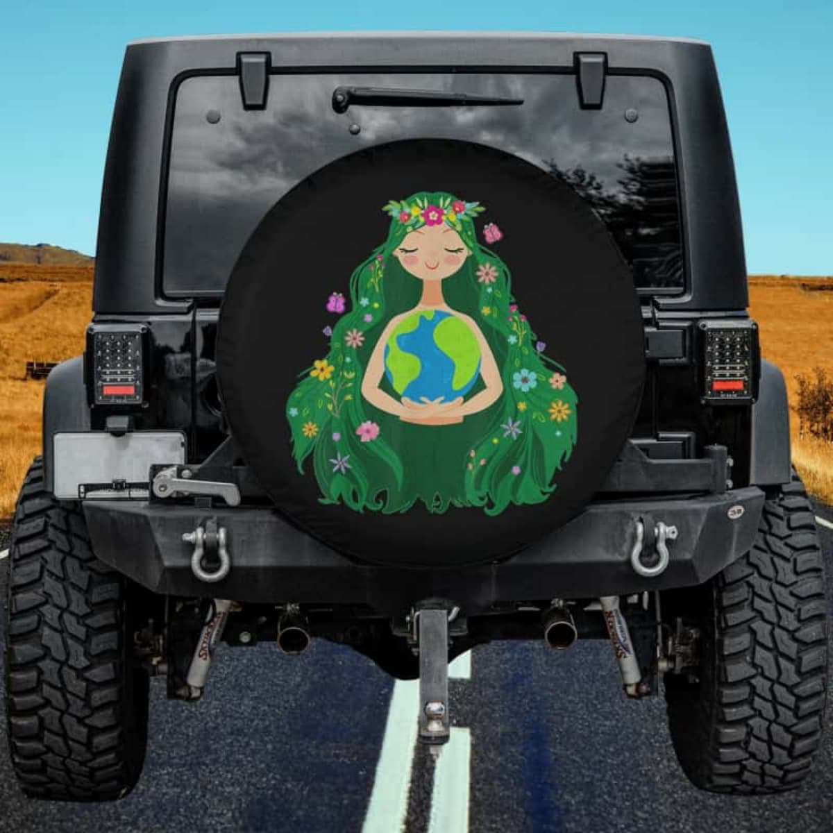 The Blooming Gaia Spare Tire Cover