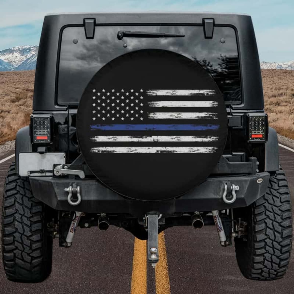 Back the Blue Spare Tire Cover