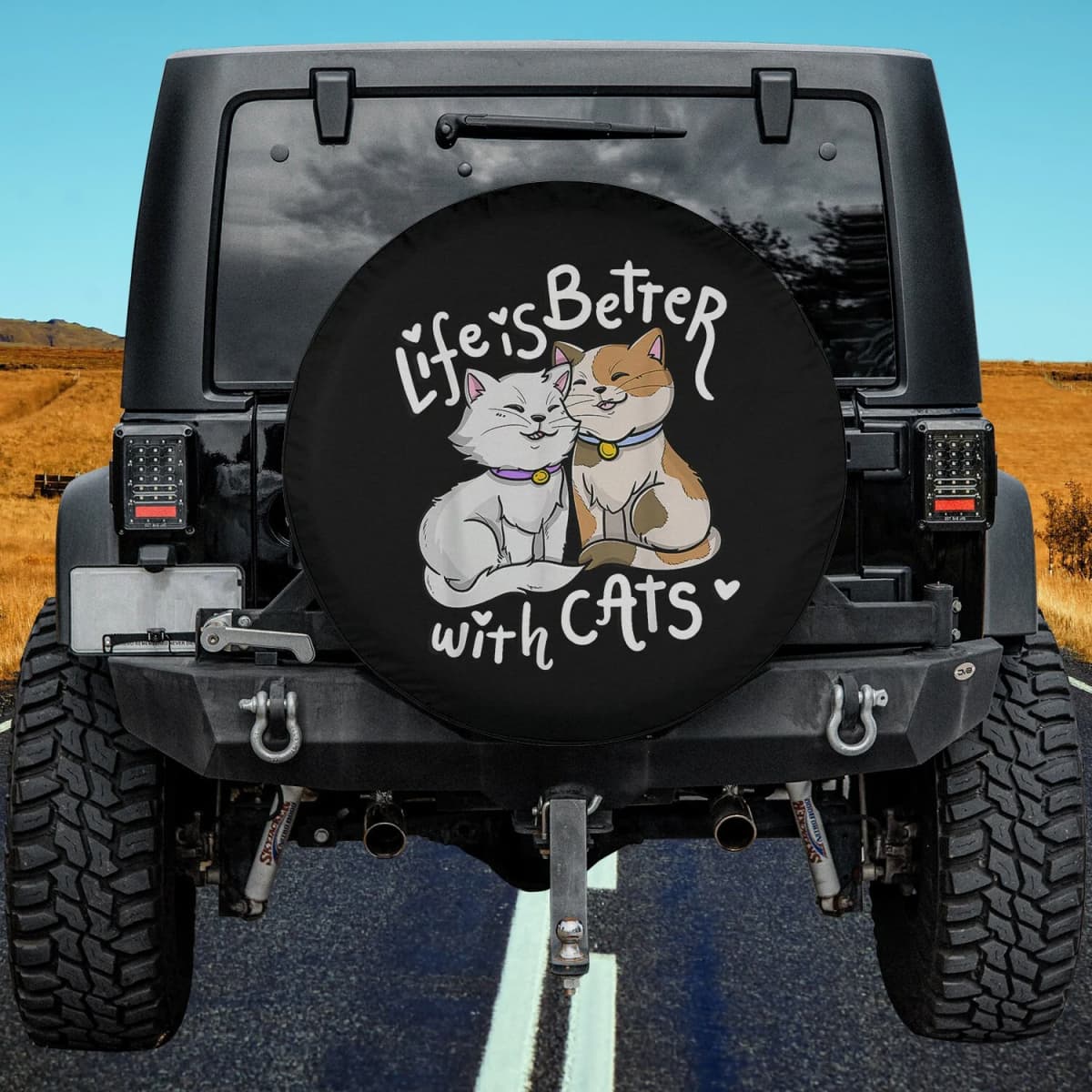Life Is Better With Cats Spare Tire Cover