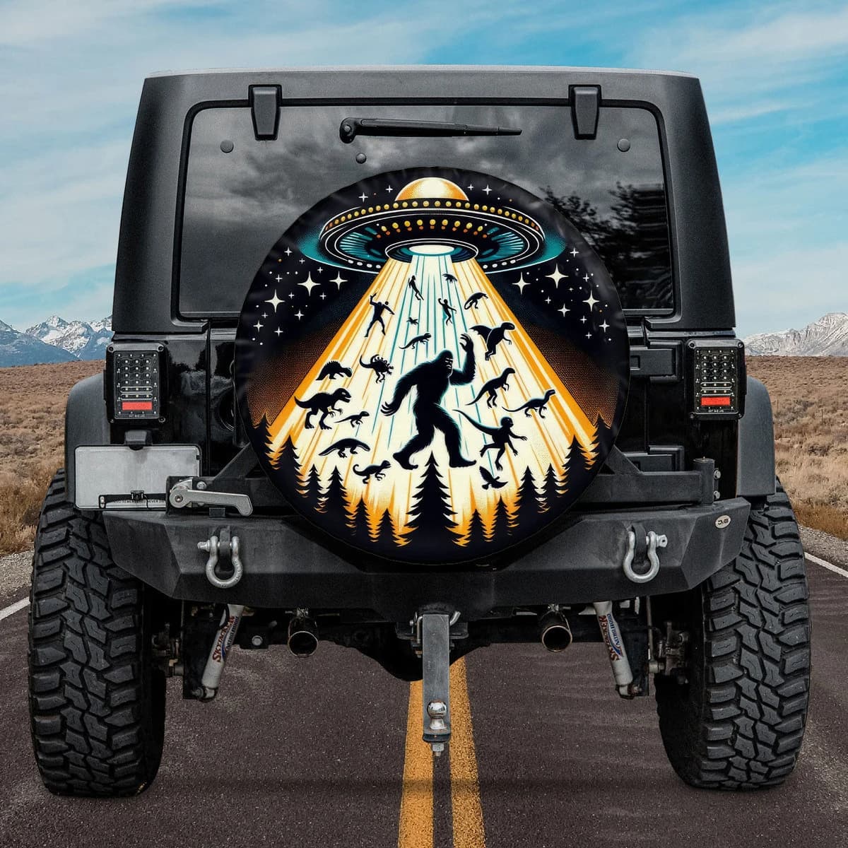 Jurassic Beam-Up Spare Tire Cover