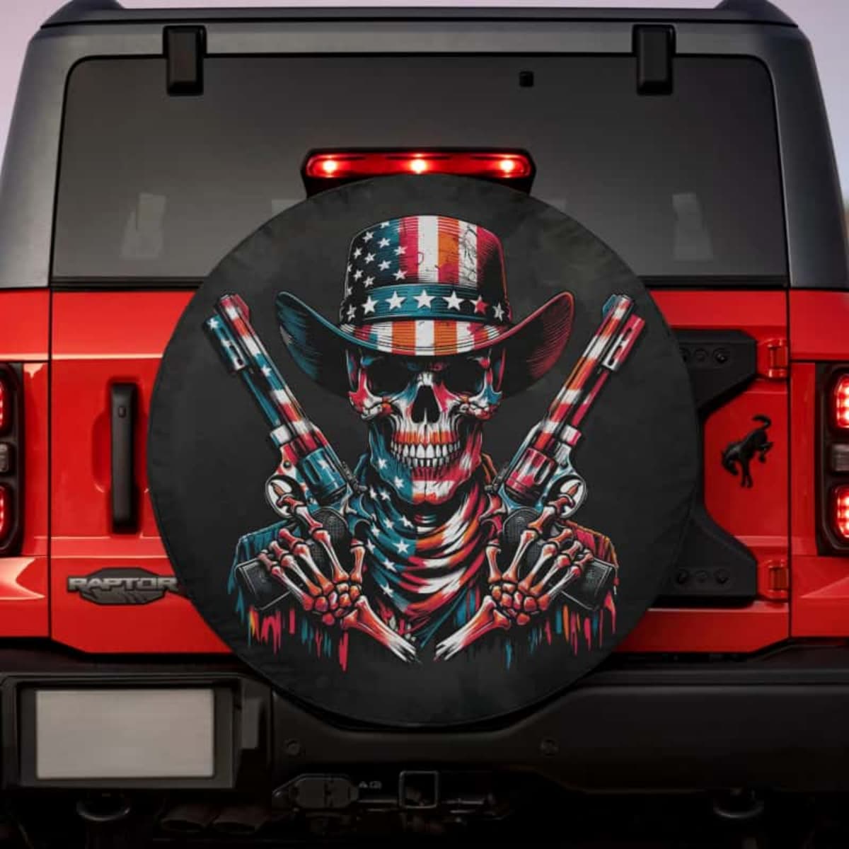 The Midnight Gunslinger Spare Tire Cover