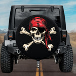 Jolly Roger Skull & Cross Bones Pirate Spare Tire Cover - Jeep, Bronco, RV, Camper & More