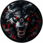 Red Eyes Wolf Aggressive Spare Tire Cover - Jeep, Bronco, RV, Camper & More
