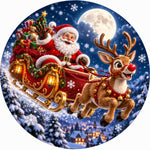3D Flying Santa Sleigh Christmas Spare Tire Cover - Jeep, Bronco, RV, Camper & More