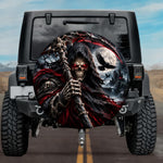 Grim Reaper Scythe Dark Gothic Spare Tire Cover - Jeep, Bronco, RV, Camper & More