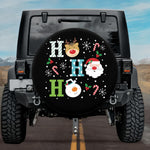 Ho Ho Ho Santa, Frosty, Rudolph Spare Tire Cover for Jeep, Bronco, RV, Camper & More