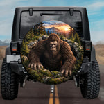 3D Sasquatch Cave Burst Spare Tire Cover - Jeep, Bronco, RV, Camper & More