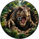 3D T-Rex Dinosaur Jungle Burst Spare Tire Cover - Jeep, Bronco, RV, Camper & More