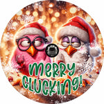 Holiday Country Farmhouse Pink Fluffy Chicken Spare Tire Cover - Jeep, Bronco, RV, Camper & More
