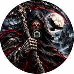Grim Reaper Scythe Dark Gothic Spare Tire Cover - Jeep, Bronco, RV, Camper & More