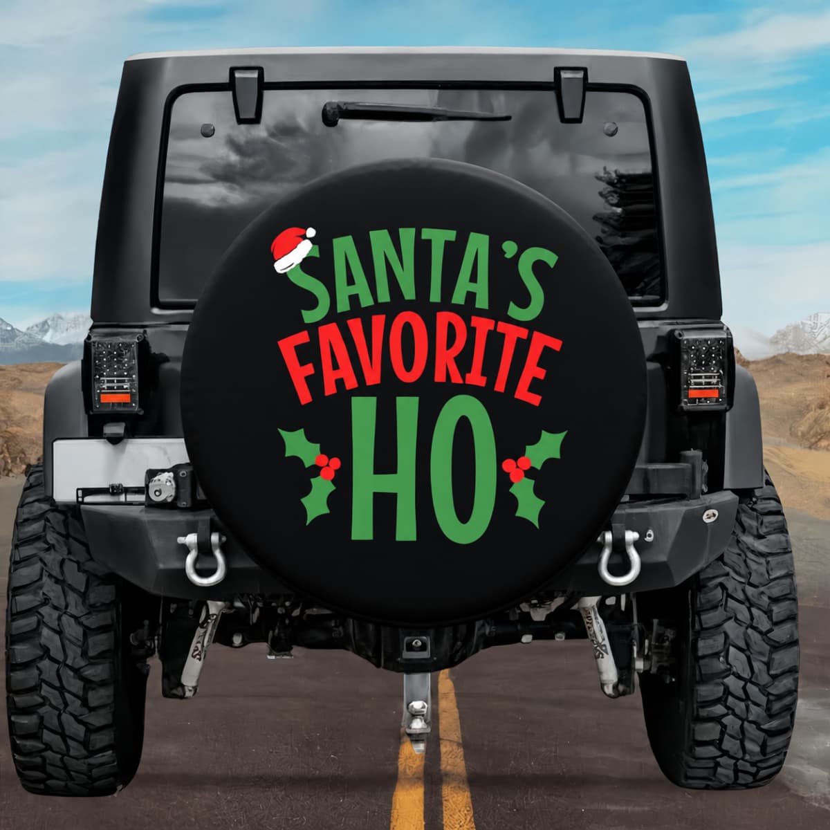 Santa's Favorite Ho - Funny Spare Tire Covers for Jeep, Broncos, RV, Camper & More