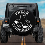 Freak in The Sheets - Funny Ghost Spare Tire Cover - Jeep, Bronco, RV, Camper & More