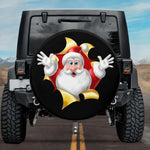 Santa's Out of the Bag - Christmas Spare Tire Cover for Jeep, RV, Bronco, Camper, & More