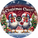 Holiday Country Farmhouse Crimson Tree Glasses Chicks Spare Tire Cover - Jeep, Bronco, RV, Camper & More