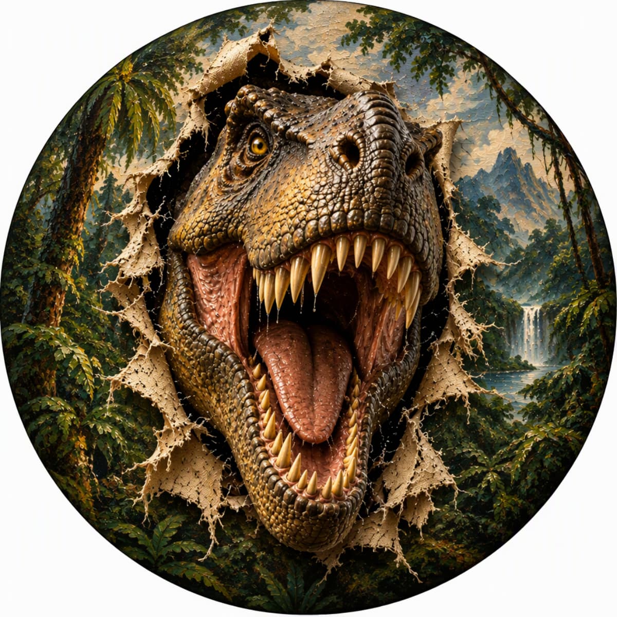 3D Roaring Prehistoric T-Rex Spare Tire Cover - Jeep, Bronco, RV, Camper & More