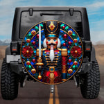 Stained Glass Nutcracker Spare Tire Cover - Jeep, Bronco, RV, Camper & More