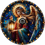 Stained Glass Angel Lantern Spare Tire Cover- Jeep, Bronco, RV, Camper & More