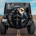 Dark Reaper Greatsword Gothic Spare Tire Cover - Jeep, Bronco, RV, Camper & More
