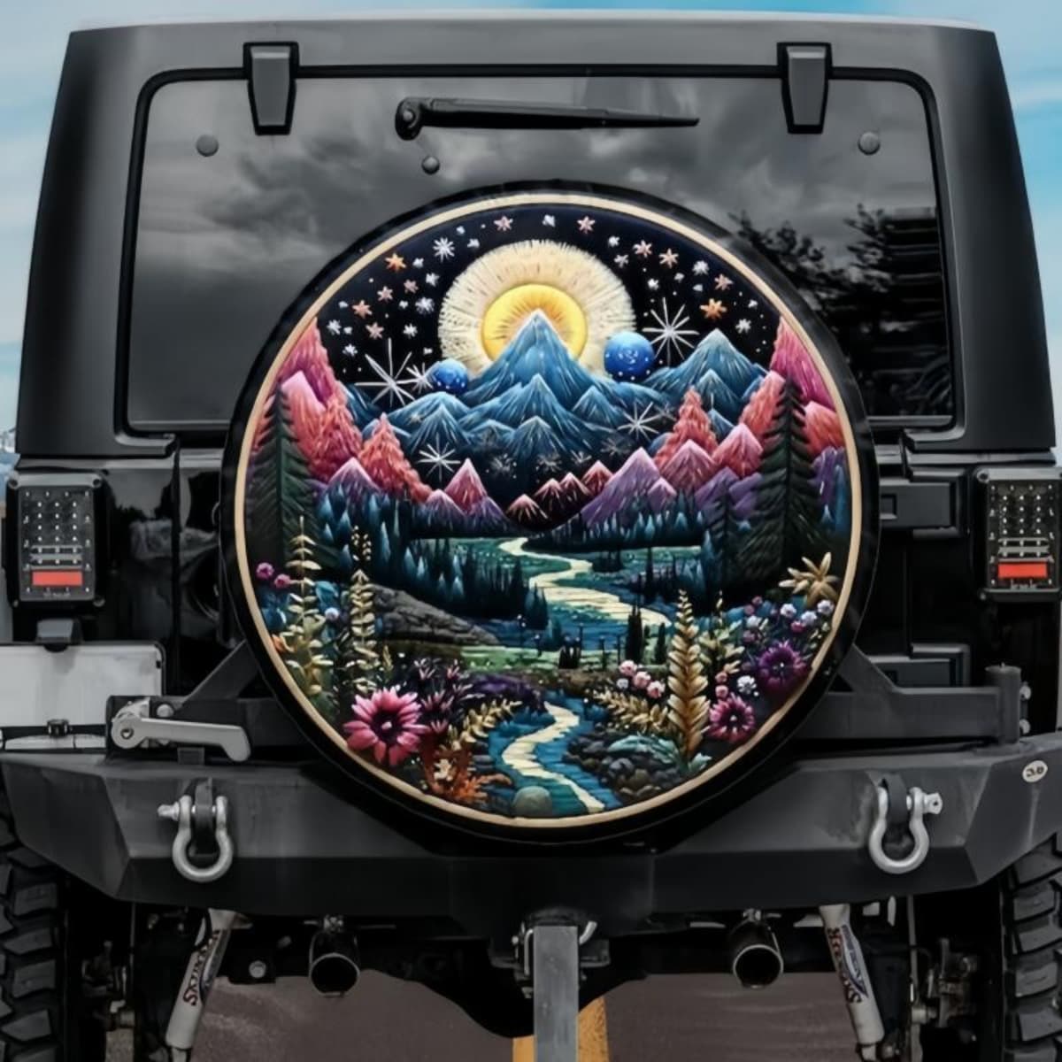 Nebula Peaks Spare Tire Cover