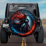Gothic Valkyrie Skeggold Norse Runes Ice Fire Spare Tire Cover