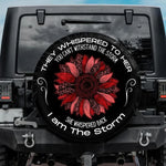 They Whispered To Her Red Leopard Sunflower Spare Tire Cover