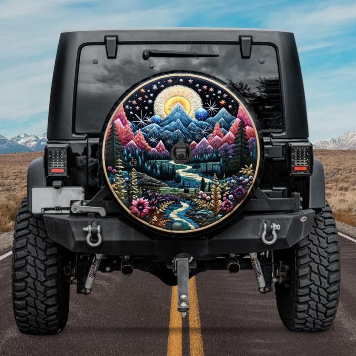Nebula Peaks Spare Tire Cover